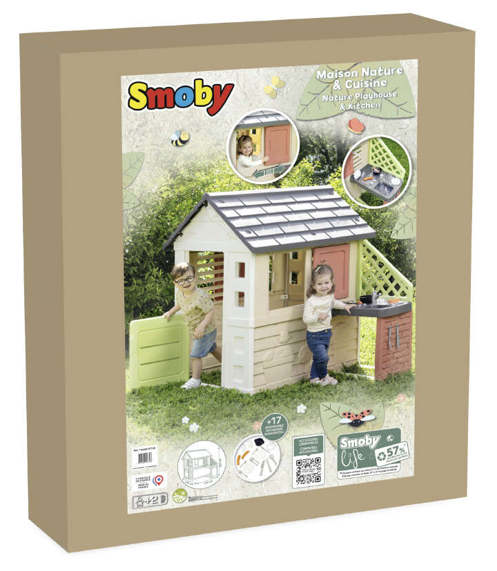 Smoby Life Spielhaus Natur mit Küche